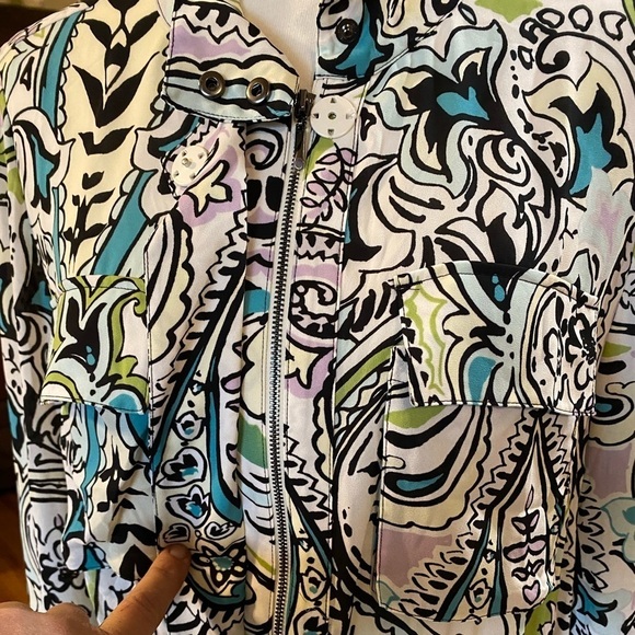 Black Label Chico’s Paisley Easy Jacket - Picture 4 of 9